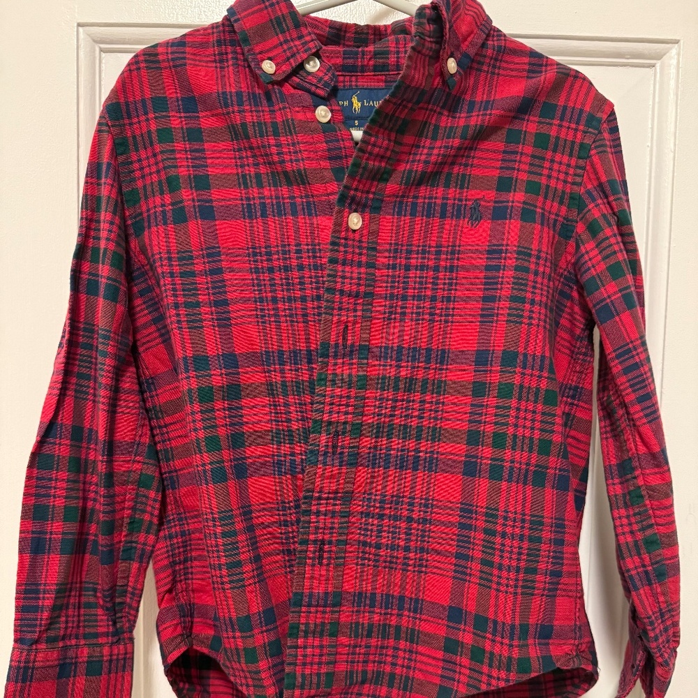 Ralph Lauren Kids Polo- Red Plaid